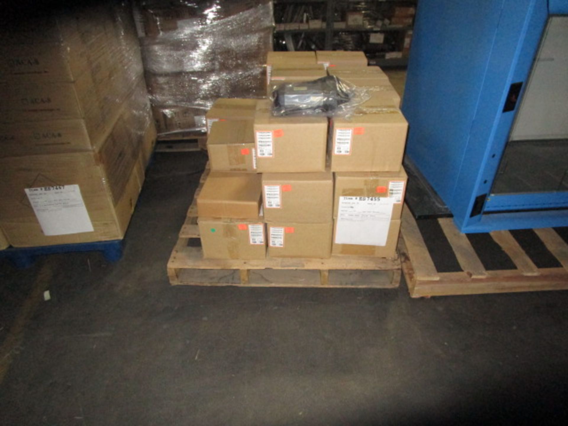 PALLET CONTAINING CONTENTS OF ZEBRA TECH MOBIL PORTABLE PRINTER