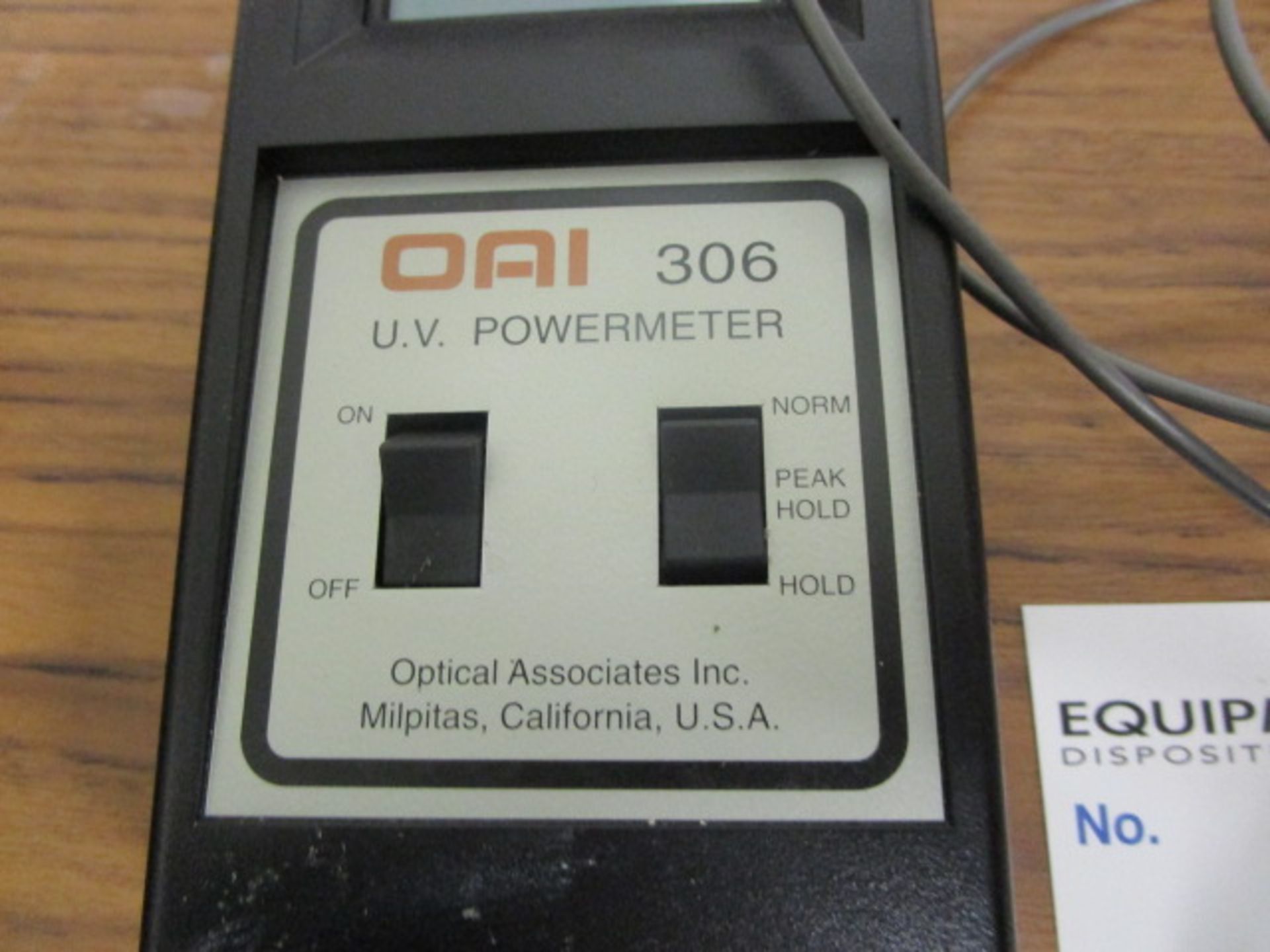 Optical Assosciates Inc 306 UV powermeter model 0306-001-04 - Image 3 of 6