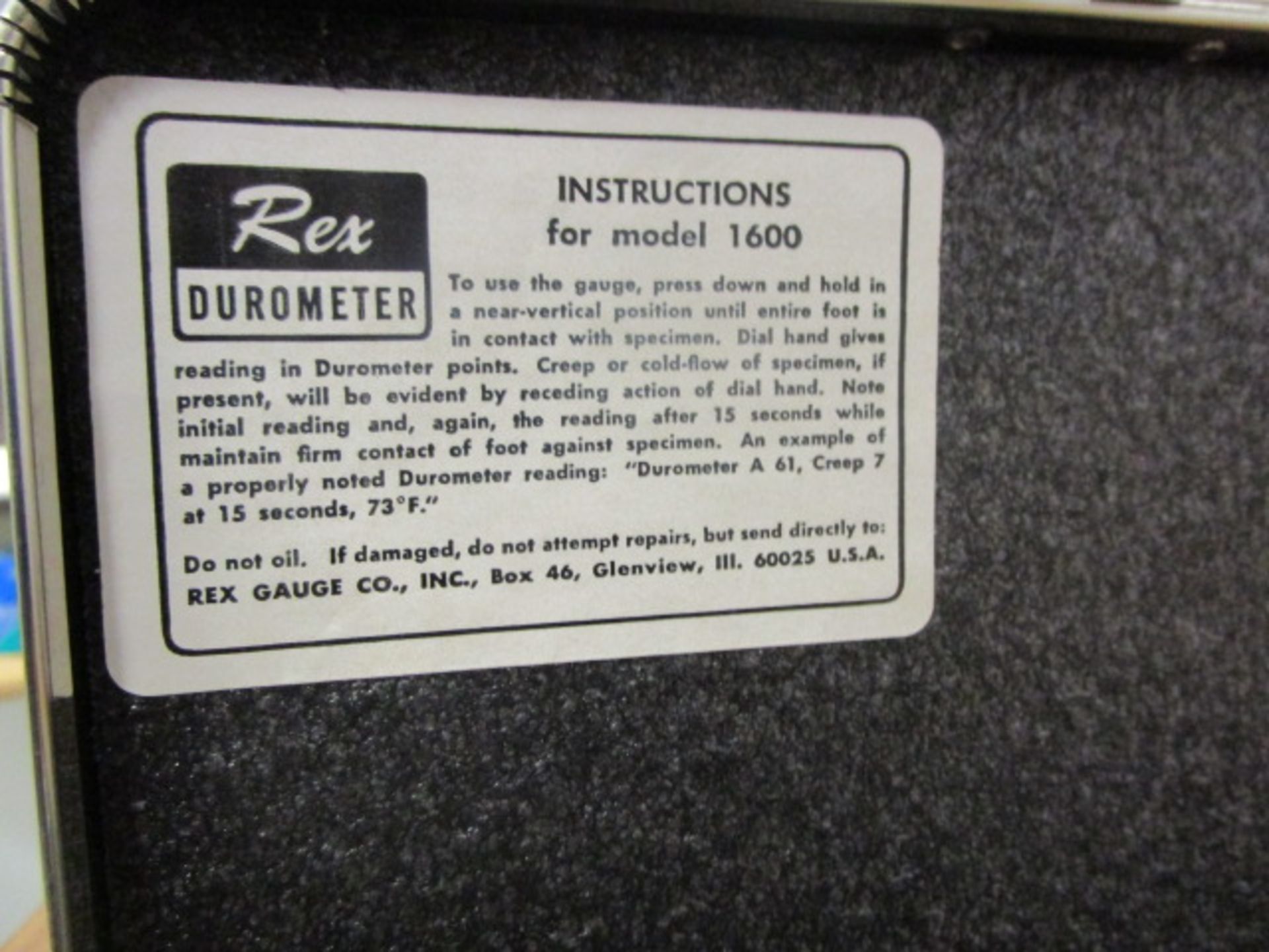 REX Durometer type A model 1600 (A standard dial 1600) - Image 5 of 7
