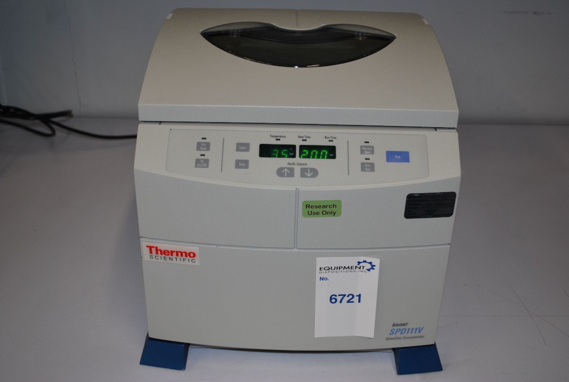 THERMO FISCHER SCIENTIFIC SAVANT SPD111V-115 SPEEDVAC CONCENTRATOR 115V, 6A, 60HZ