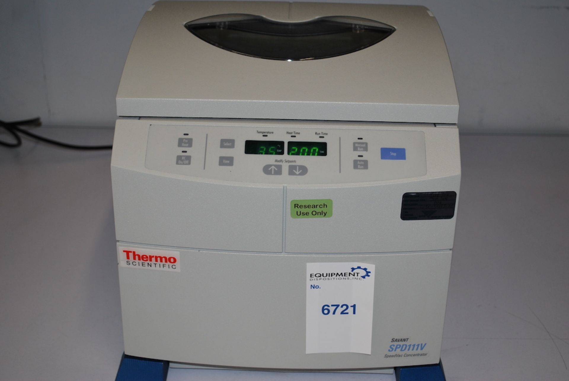 THERMO FISCHER SCIENTIFIC SAVANT SPD111V-115 SPEEDVAC CONCENTRATOR 115V, 6A, 60HZ - Image 3 of 8