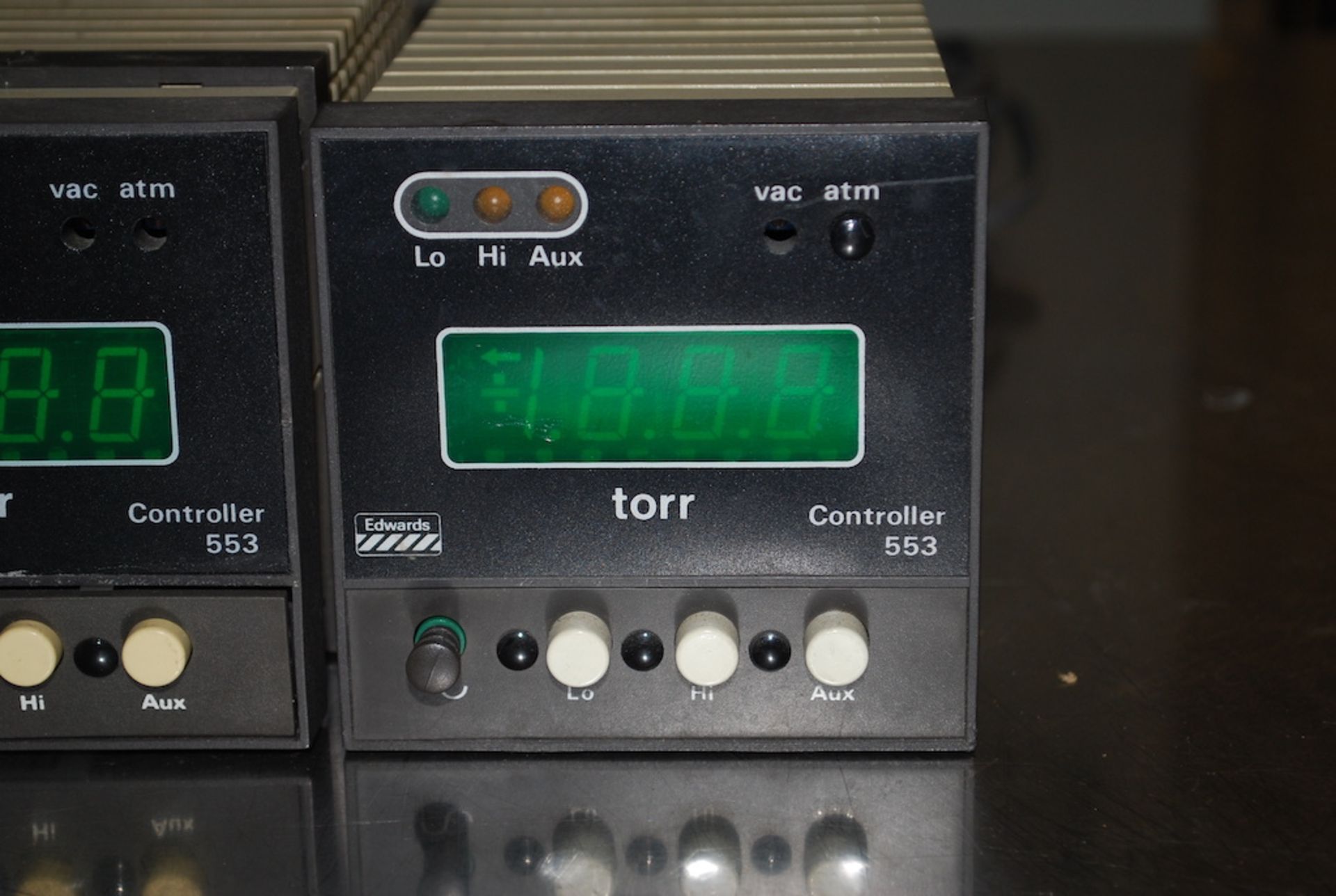 Qty-3 Convectron gauge controllers + one ( 1 ) head and matching Micron controller - Image 7 of 9