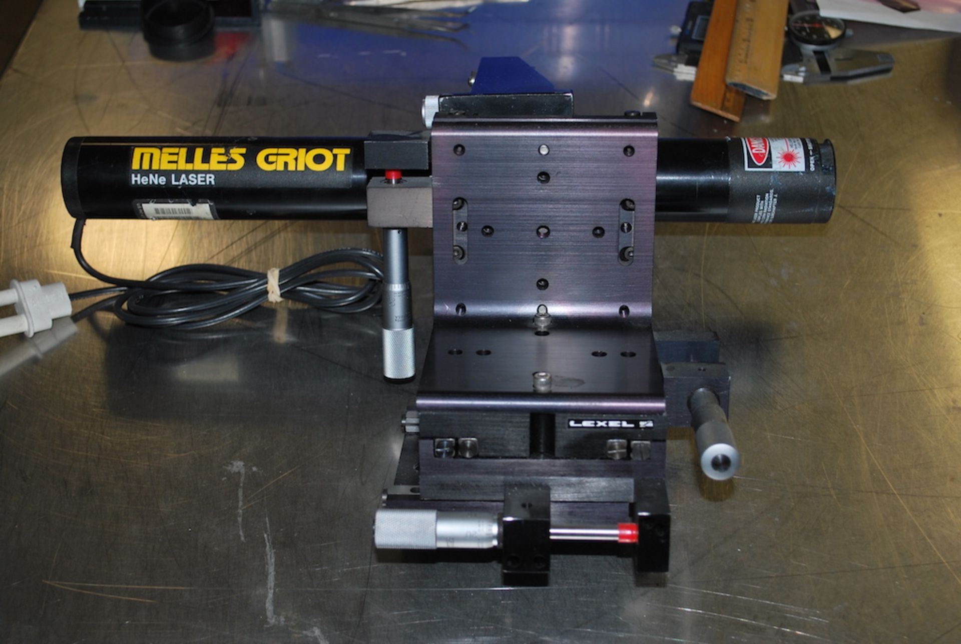 Multi-axis + XYZ mounted Melles Griot HeNe Laser