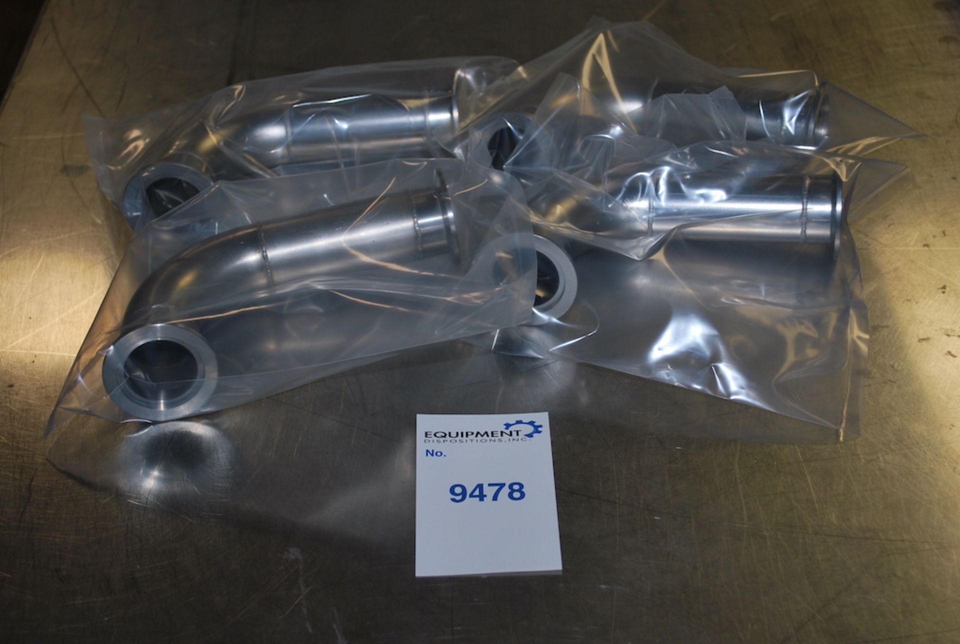 Qty-4 1.5" diameter Right Angled S/S tubing with Kline Flanges