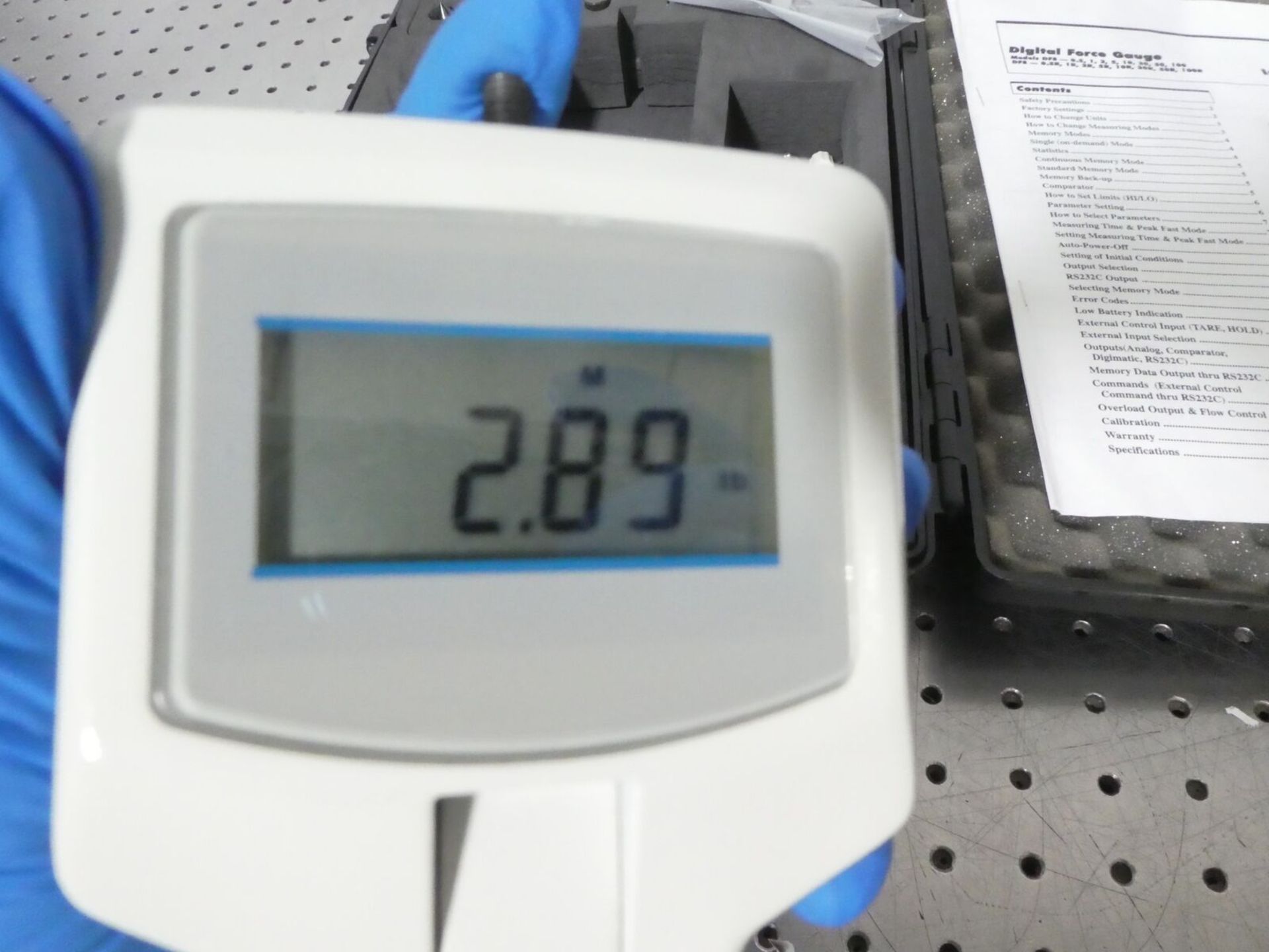 Shimpo Nidec Digital Force Gauge DFS-50 in Case w/ Accessories - Gilroy - Image 6 of 7
