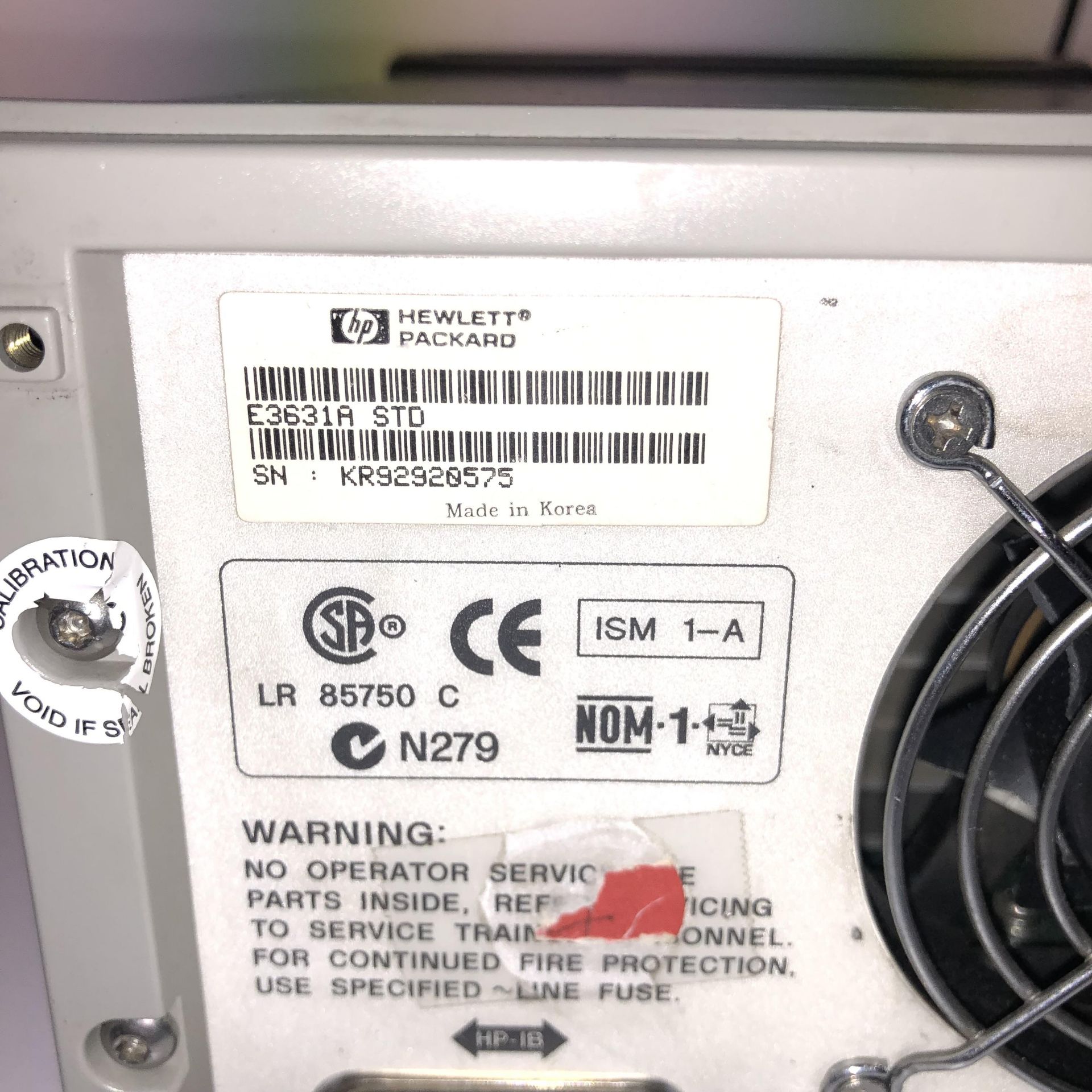 HEWLETT PACKARD E3631A TRIPLE OUTPUT DC POWER SUPPLY   1218 Alderwood Ave Sunnyvale, California - Image 5 of 6