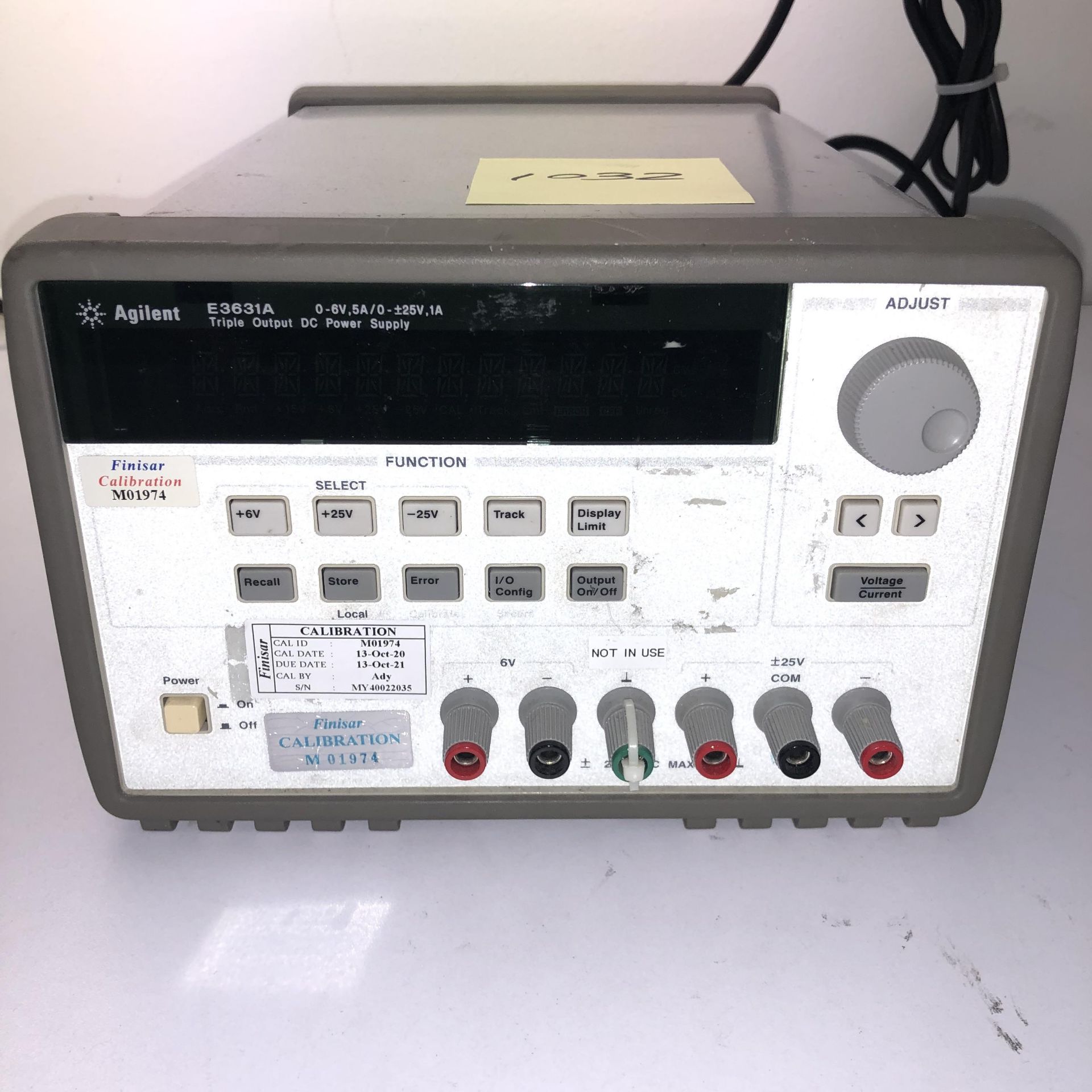 AGILENT E3631A TRIPLE OUTPUT DC POWER SUPPLY   1218 Alderwood Ave Sunnyvale, California