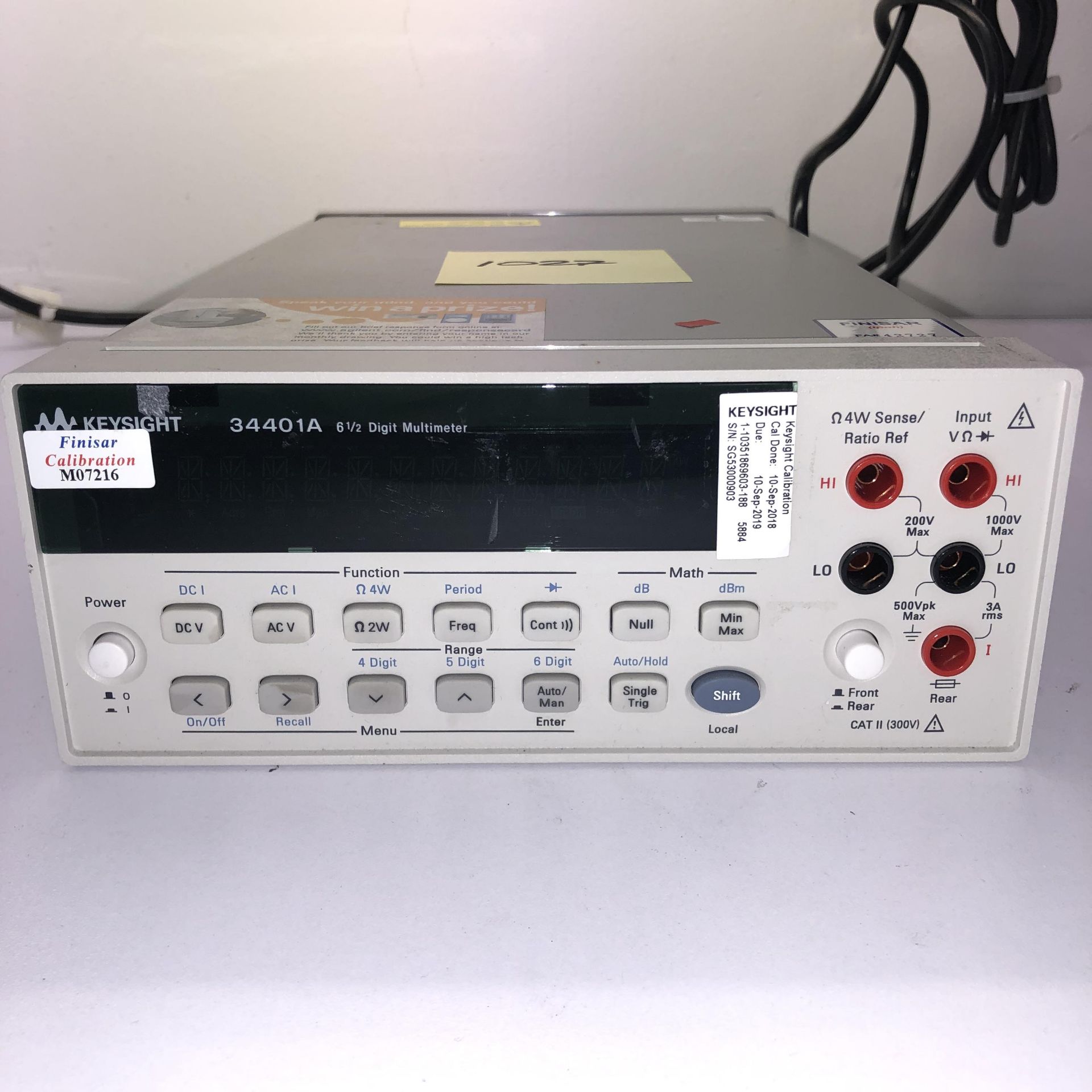 KEYSIGHT 34401A 6 1/2 DIGIT MULTIMETER   Cannot Communicate   1218 Alderwood Ave Sunnyvale,