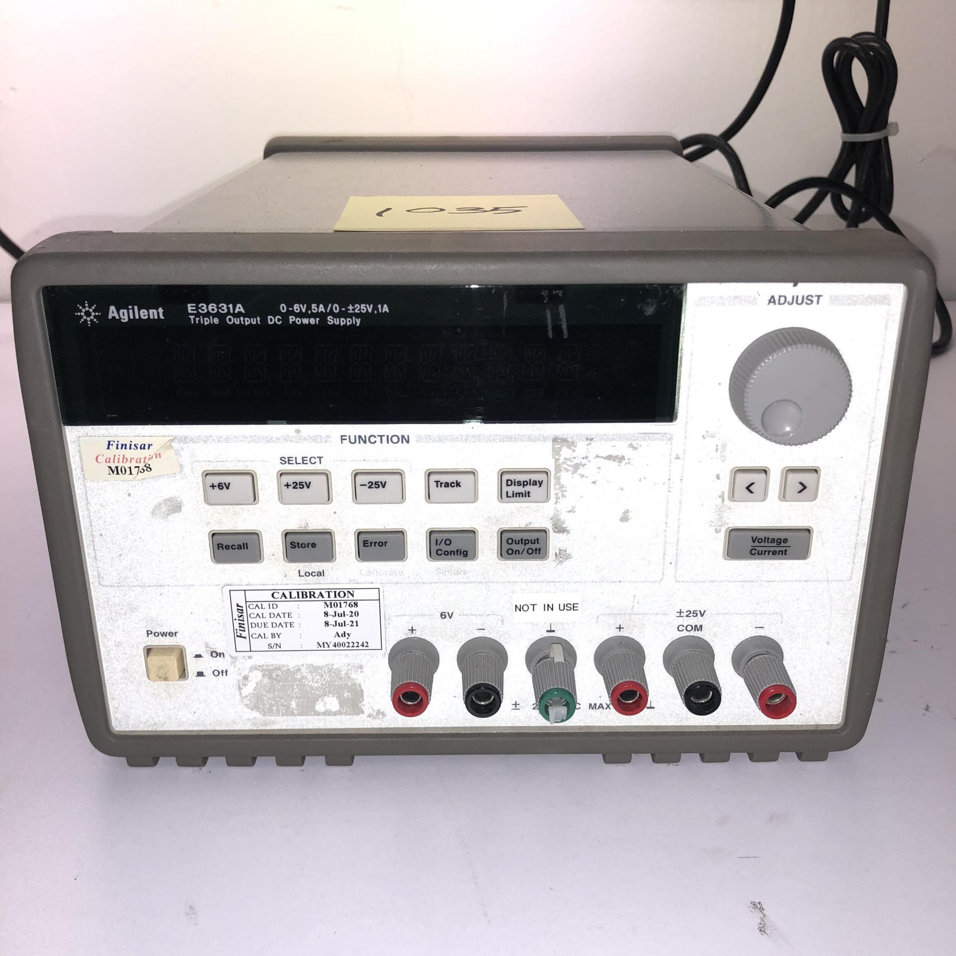 AGILENT E3631A TRIPLE OUTPUT DC POWER SUPPLY   1218 Alderwood Ave Sunnyvale, California