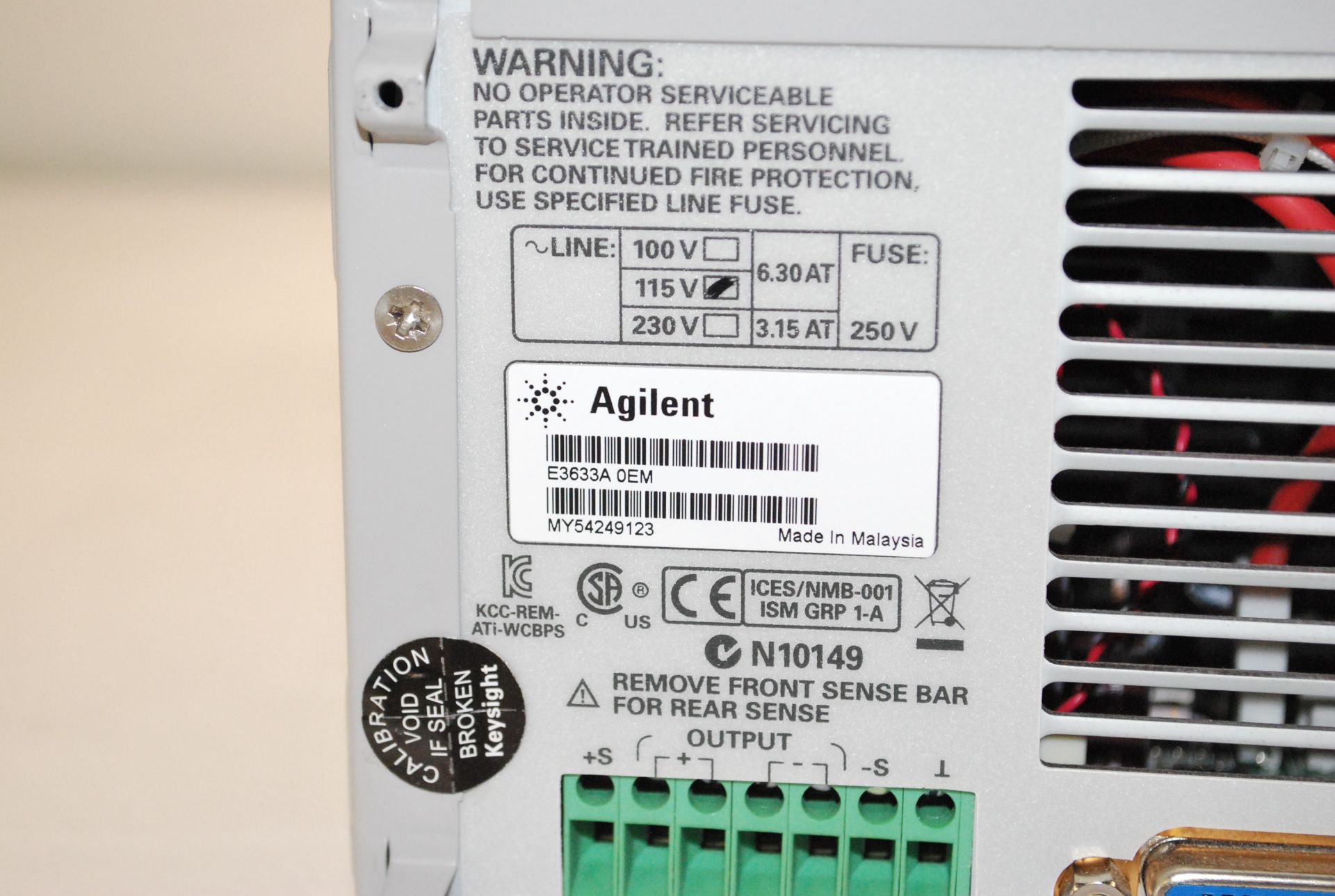 KEYSIGHT E3633A DC POWER SUPPLY   IO Processor No Response   1218 Alderwood Ave Sunnyvale, - Image 6 of 6