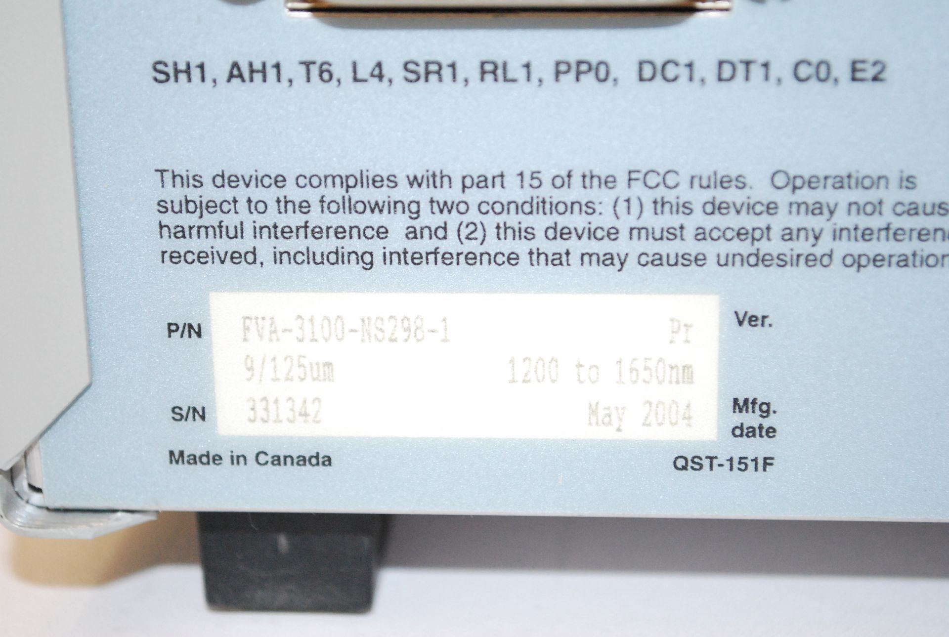 EXFO FVA-3100 VARIABLE ATTENUATOR   1218 Alderwood Ave Sunnyvale, California - Image 6 of 6