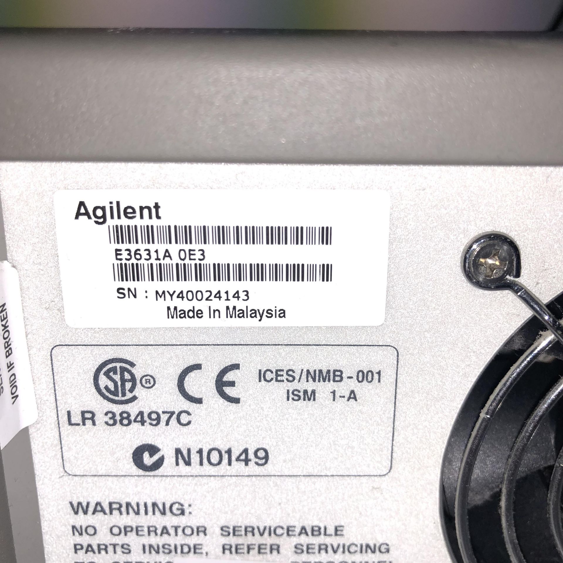 AGILENT E3631A TRIPLE OUTPUT DC POWER SUPPLY   1218 Alderwood Ave Sunnyvale, California - Image 5 of 6