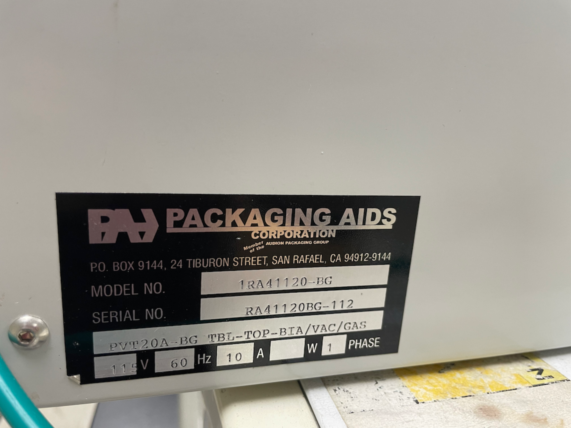 Packaging Aids Corp. Vacuum Sealer - Image 4 of 6