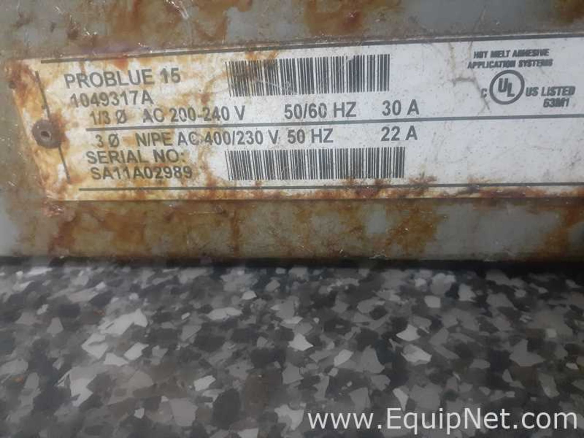 DESCRIPTION: Lot of 3 - Nordson ProBlue 15 Hotmelt Hot Glue Injection MachinesCustomer reports - Image 15 of 16