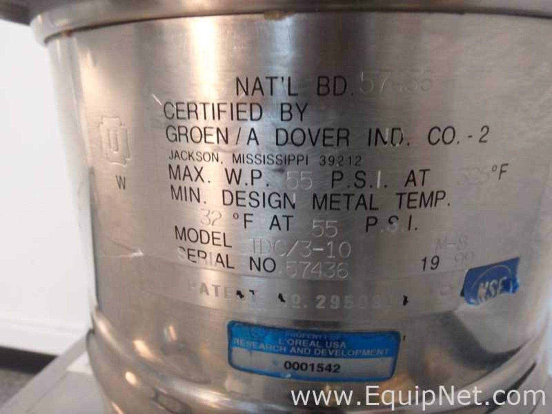 DESCRIPTION: Groen TDC/3-10 Stainless Steel Jacketed 10 Quart Jacketed Kettle10 quarts/2.5 gallon - Image 6 of 11