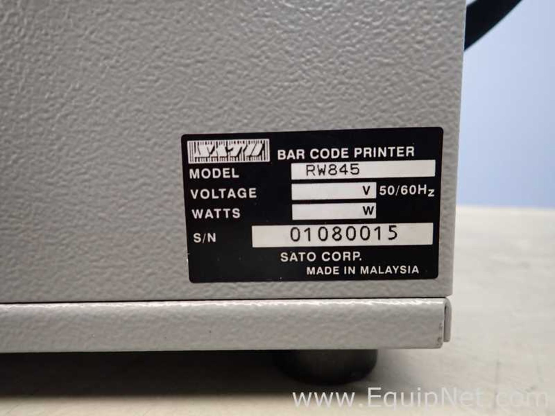 DESCRIPTION: Sato RW845 Bar Code Printer Rewinder EQUIPNET LISTING # 720150 HANDLING FEE: $15 MORE - Image 5 of 6