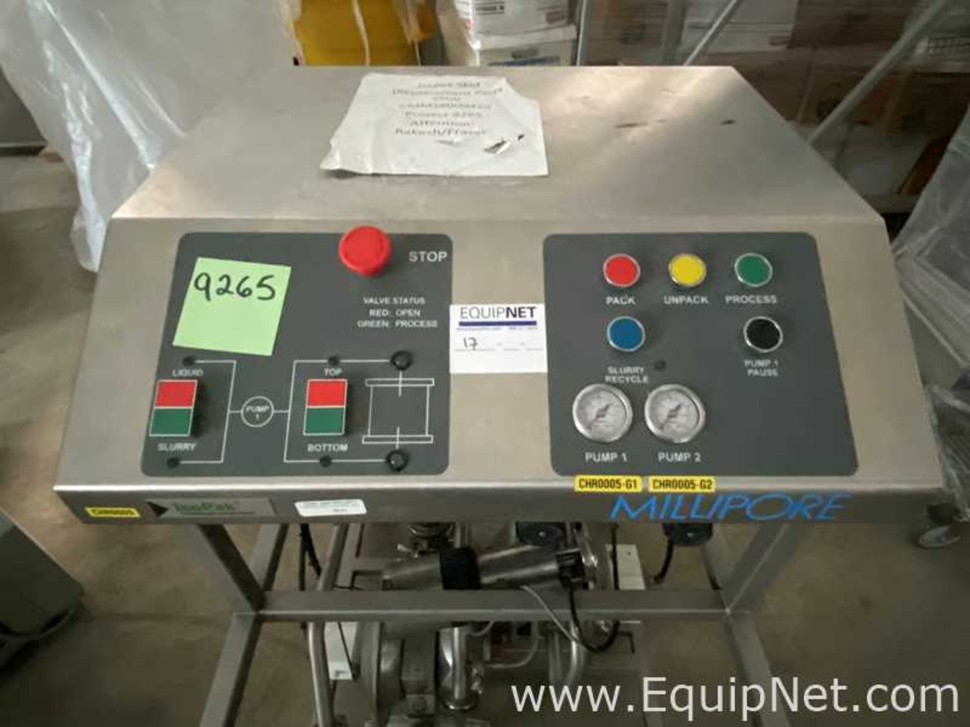 Millipore IsoPak STS-1 Chromatography Packing Skid - Slurry Skid - 17 - Image 6 of 10