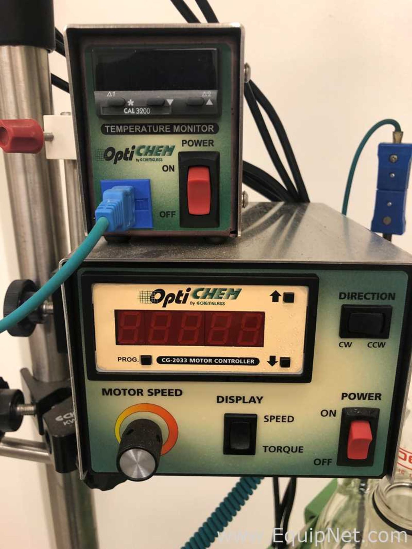 Chemglass 20L Jacketed Glass Reactor With Top Agitation And OptiCHEM Temp Monitor - Image 5 of 16