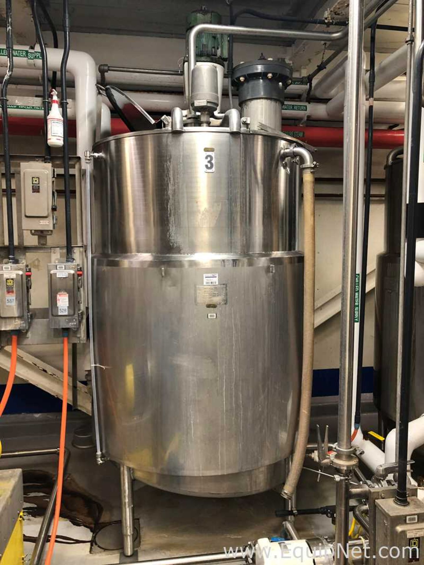 DCI Approximately 650 Gallon Stainless Steel Jacketed Agitated Mix Kettle