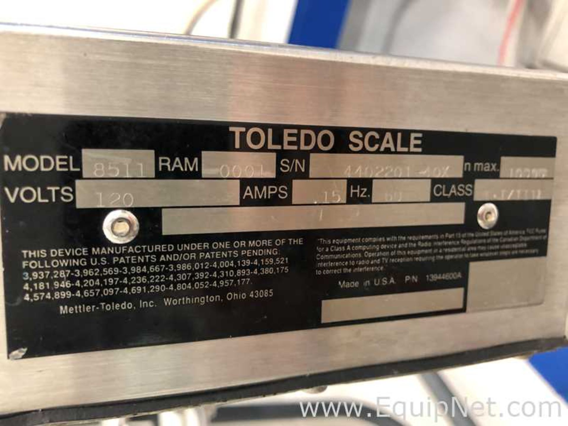 Mettler Toledo Floor Scale With Stainless Steel Wallmount Digital Indicator 8511 - Image 7 of 7