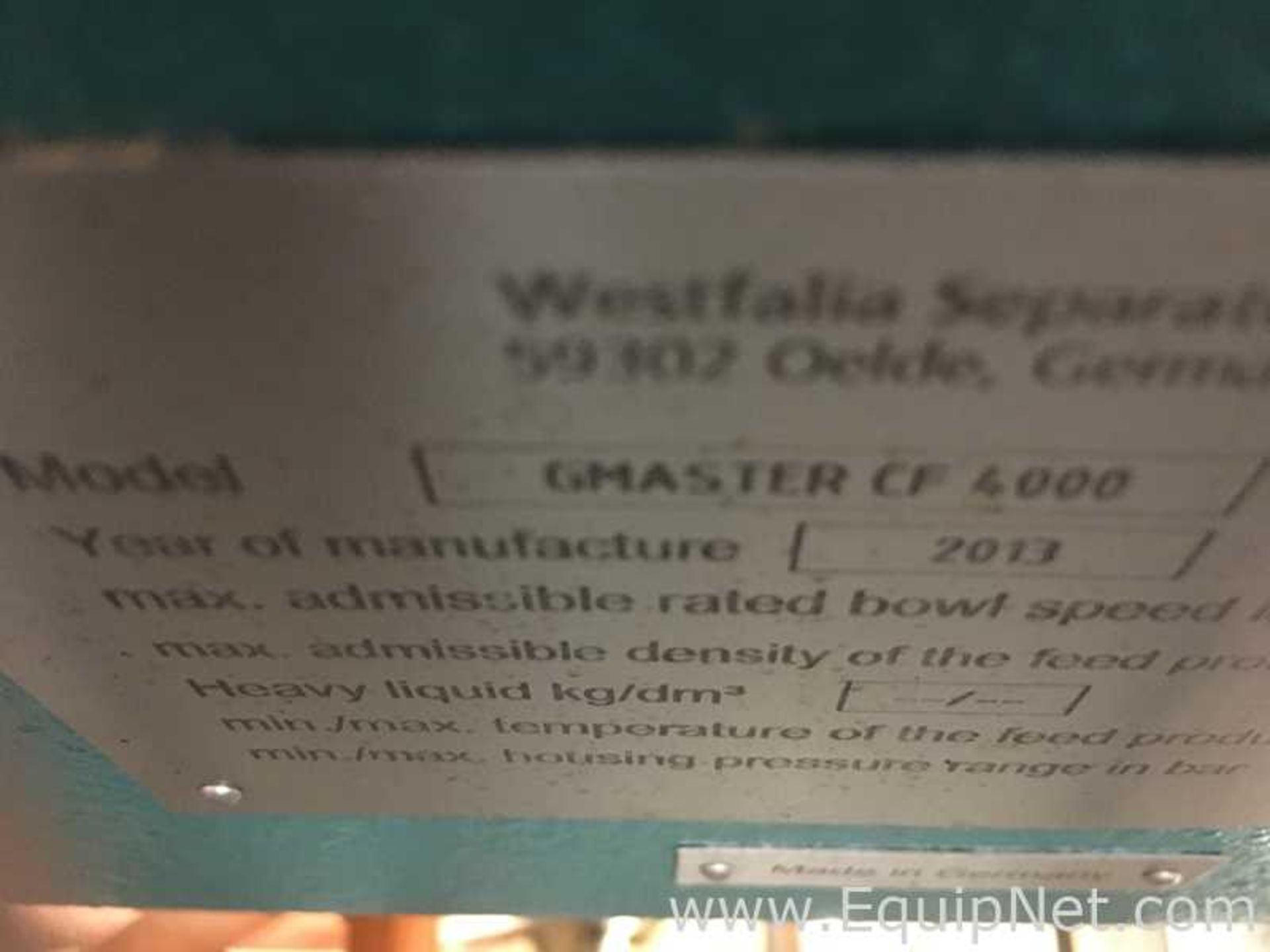 GEA Westfalia Separator Group GMASTER CF 4000 Stainless Steel Decanter Centrifuge - Image 23 of 44