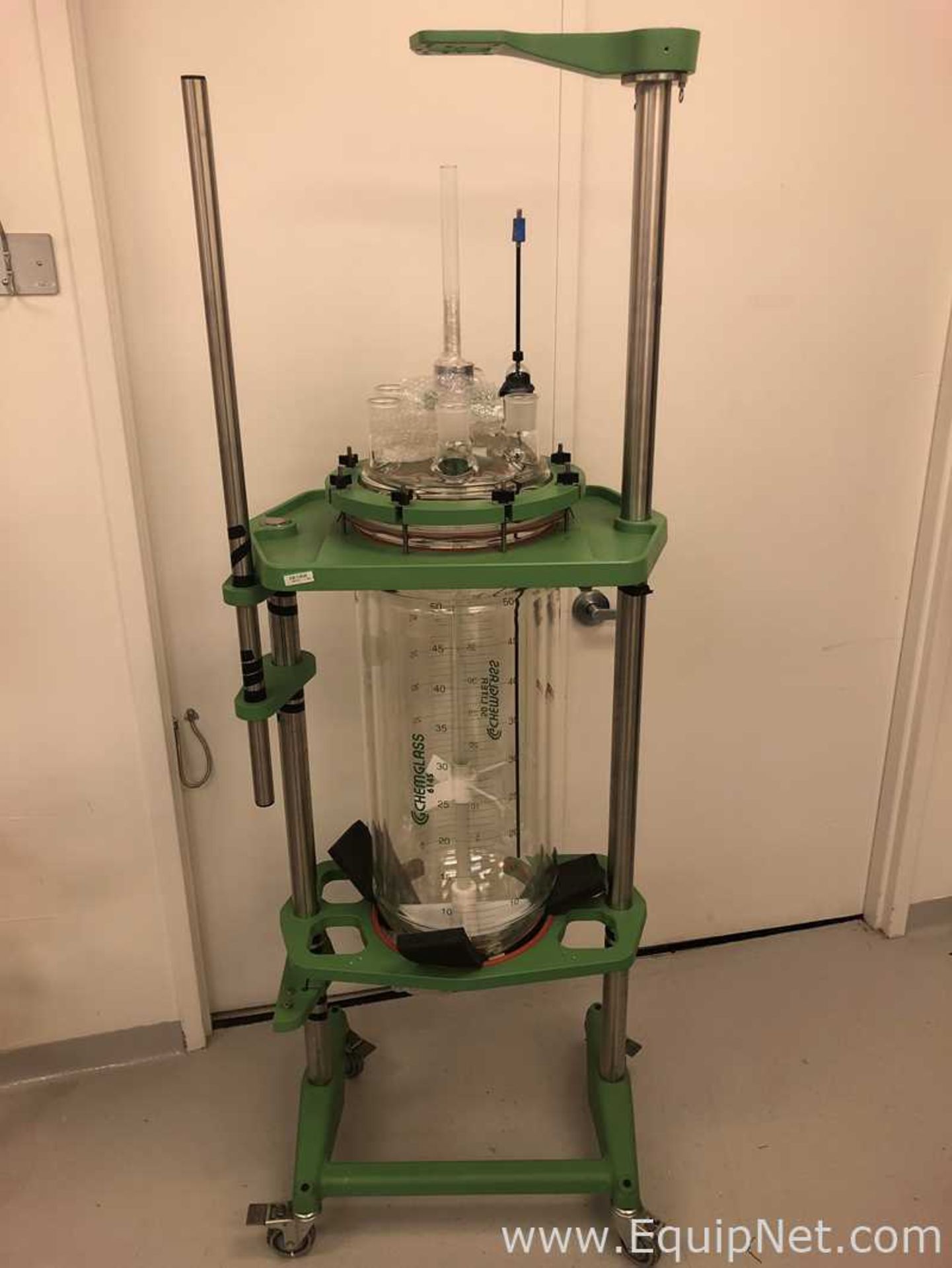 Chemglass 50L Portable Glass Reactor Without Top Motor Agitation - Image 6 of 9