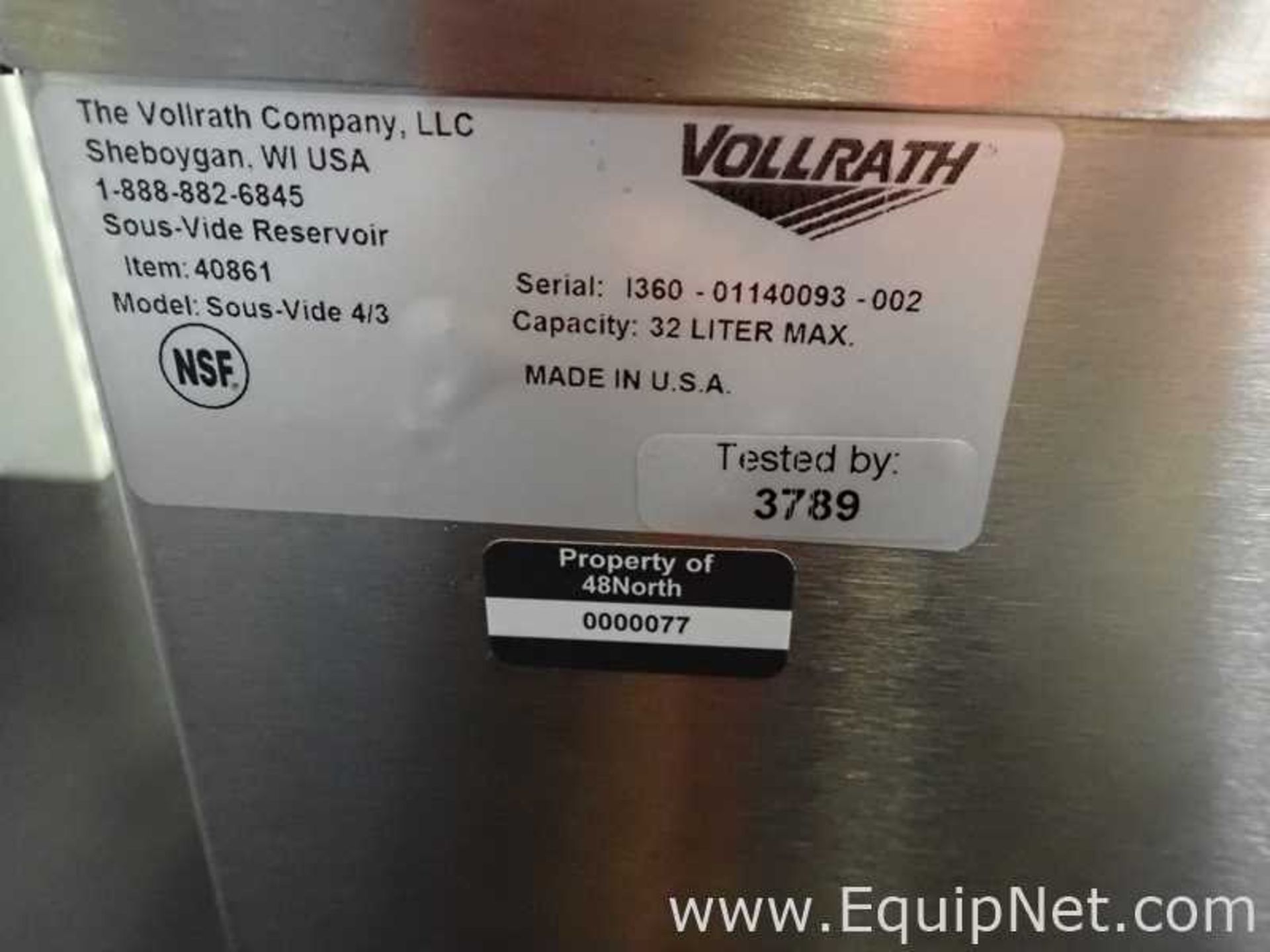 Vollrath Soud-Vide 4/3 Reservoir with Immersion Circulator - Image 9 of 10