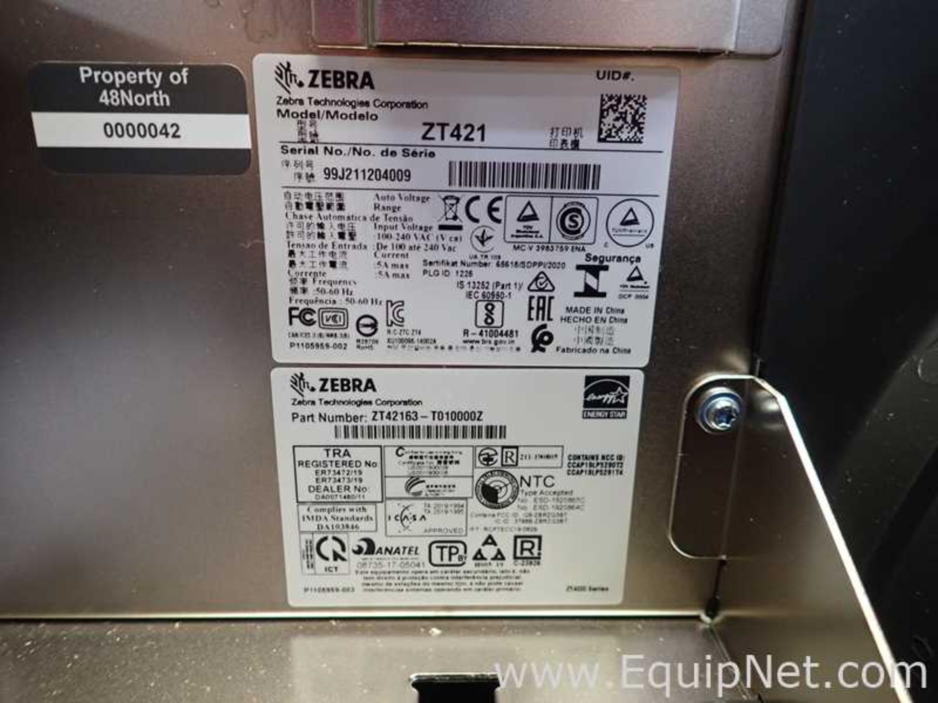 Zebra Technologies ZT421 Label Printer - Image 8 of 9