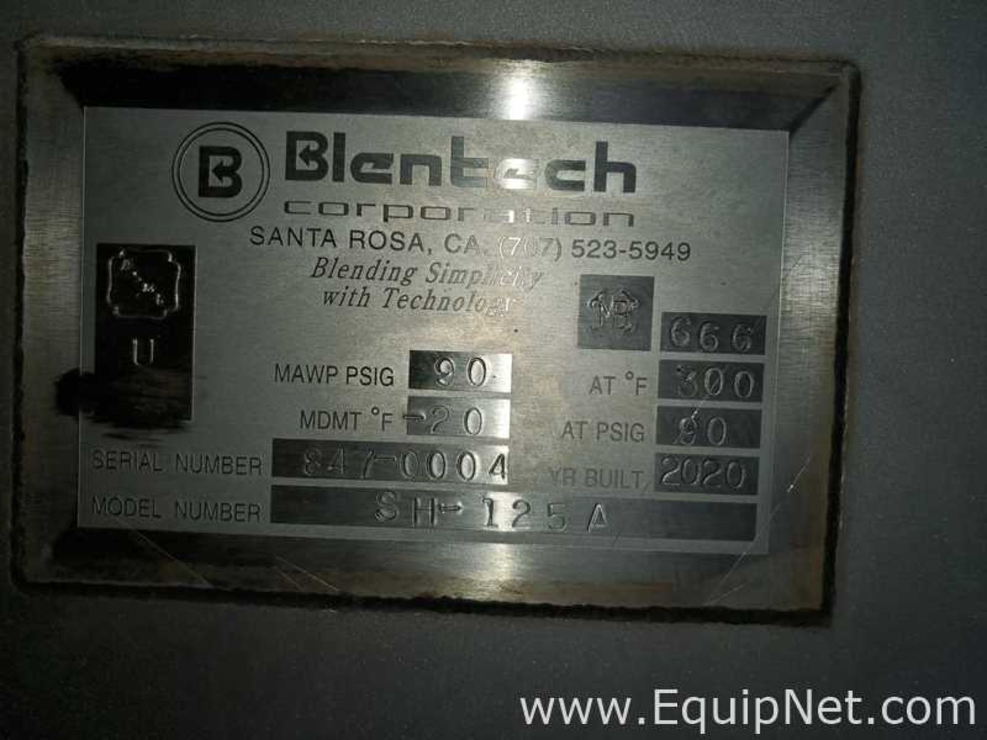 Unused Blentech 125 Cu. Ft. Stainless Steel Double Ribbon Blender - Image 5 of 11