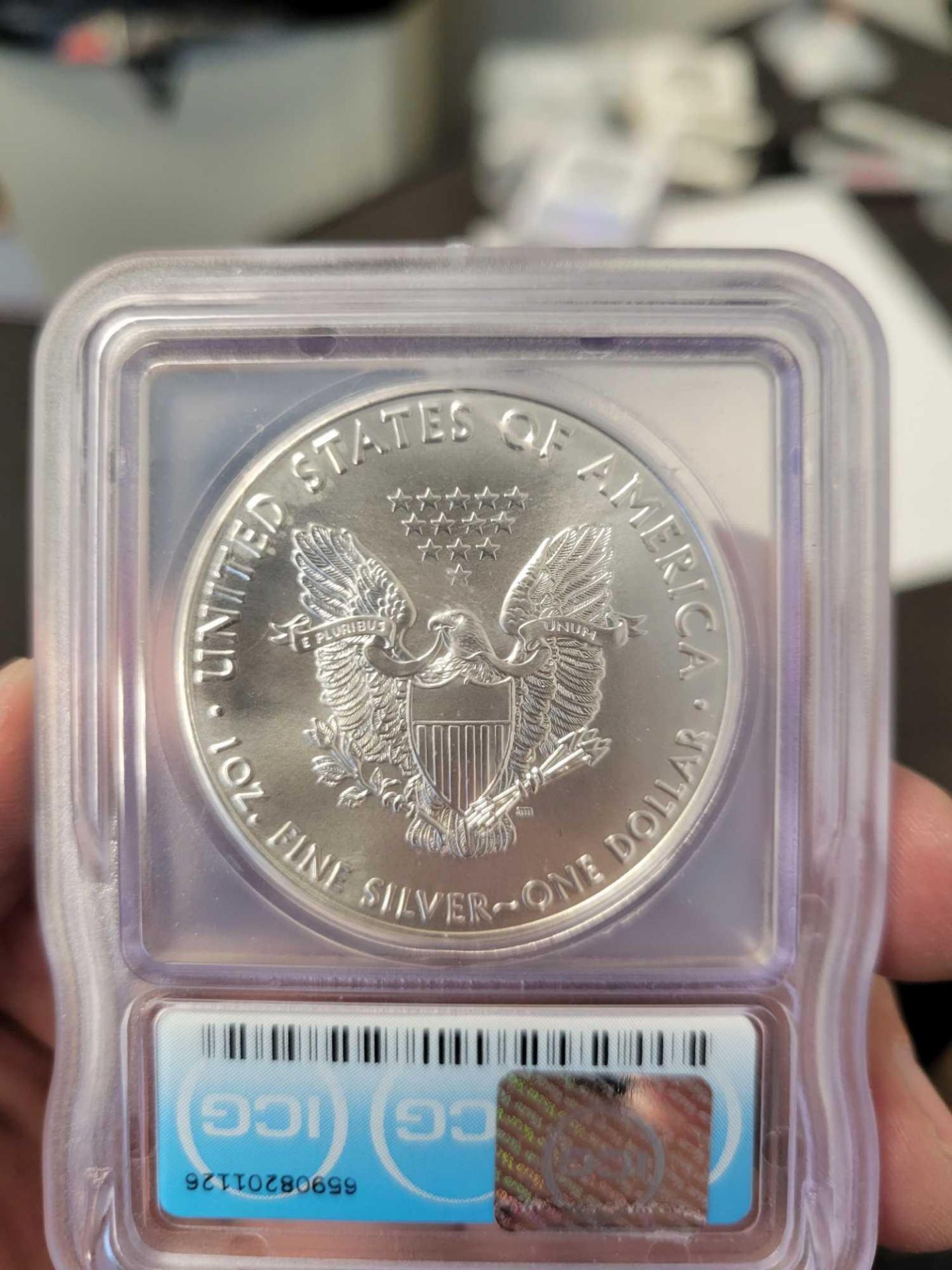 2020 Silver Eagle Graded MS70 - Image 2 of 2