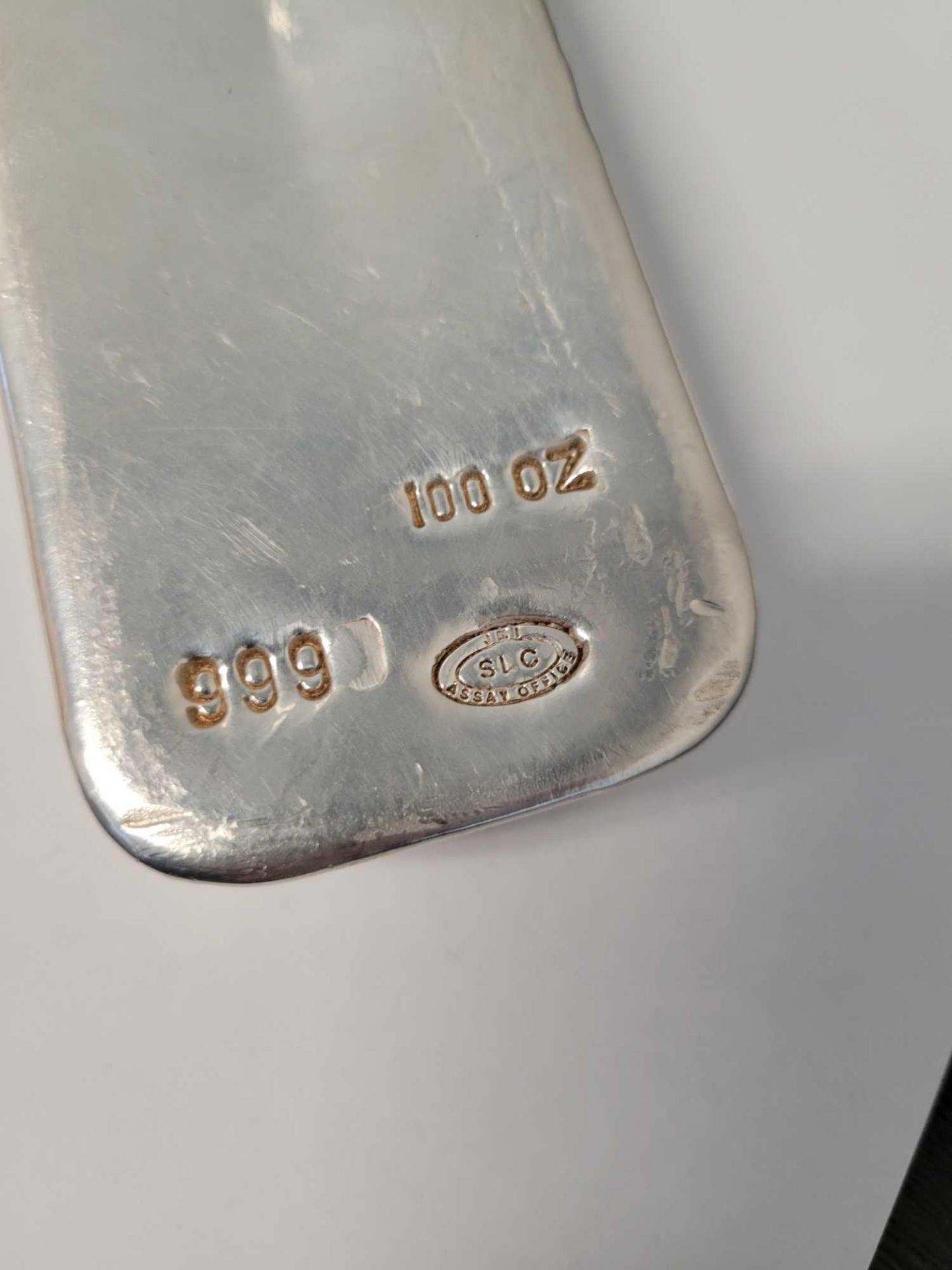 100 oz silver bar. minted in SLC - Image 2 of 6