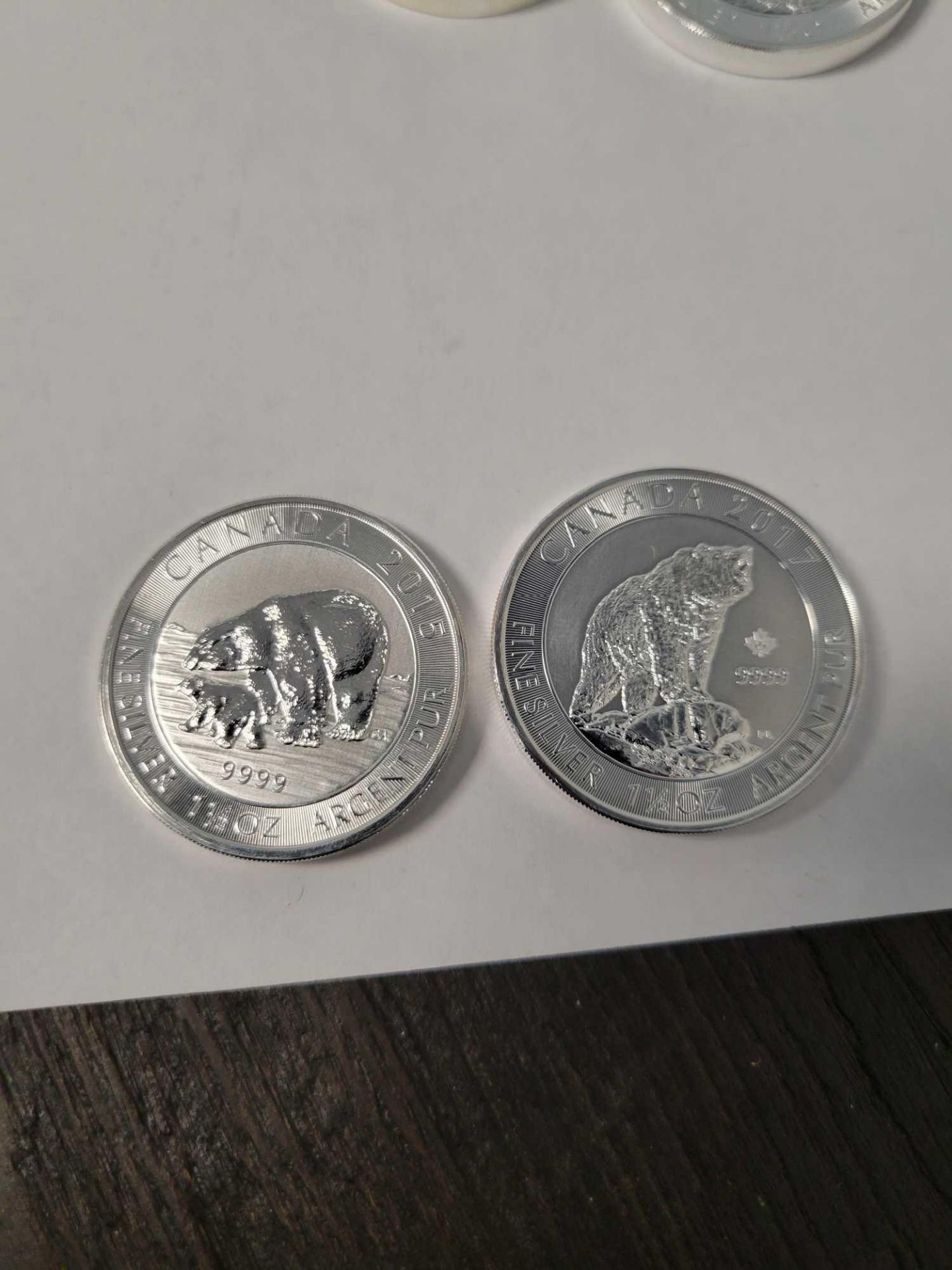2 1.5 Oz Canadian Silver Coins with Bears - Image 5 of 5