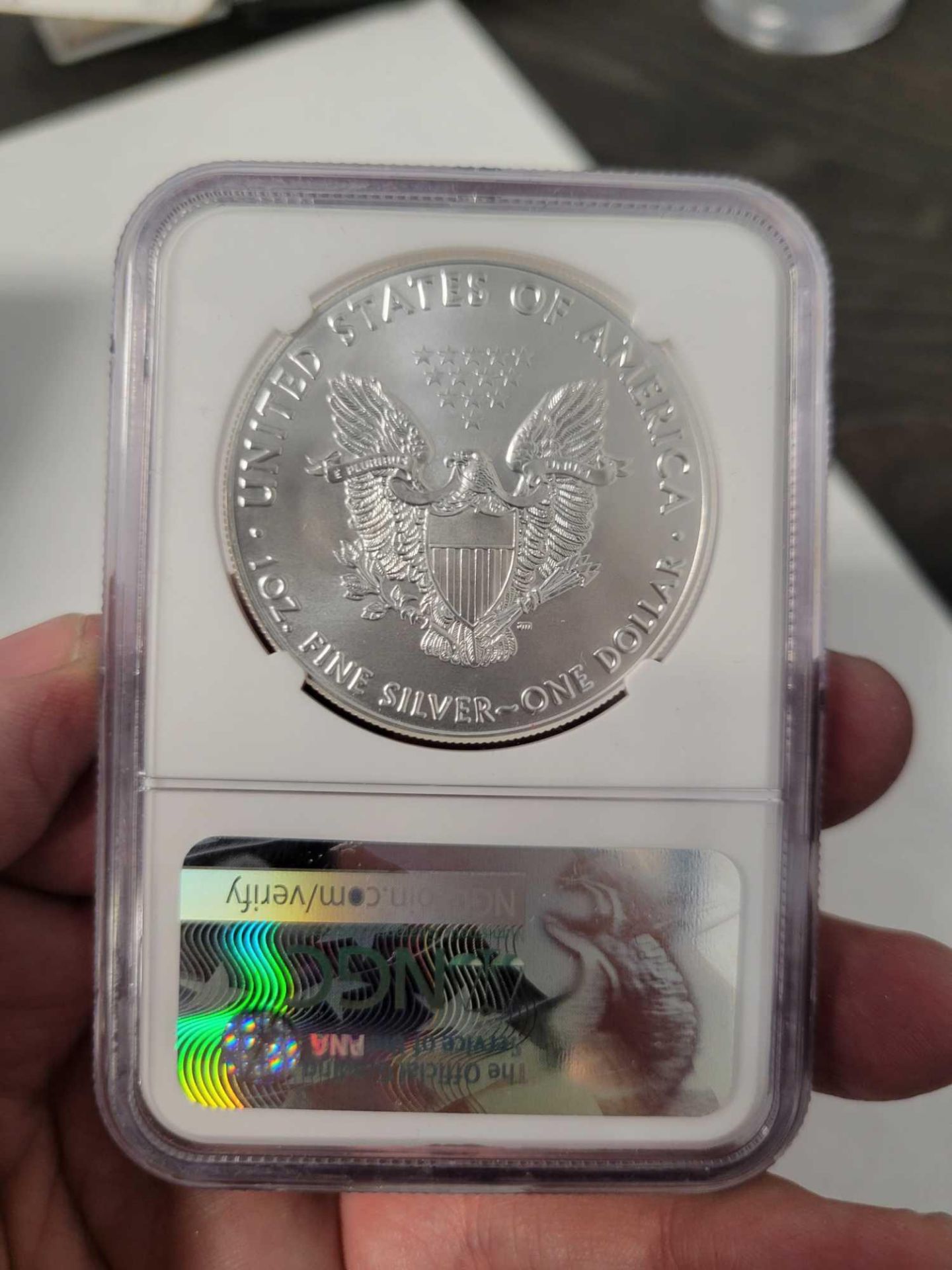 2017 Silver Eagle Graded MS70 - Image 2 of 2