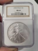 2004 Silver Eagle Graded