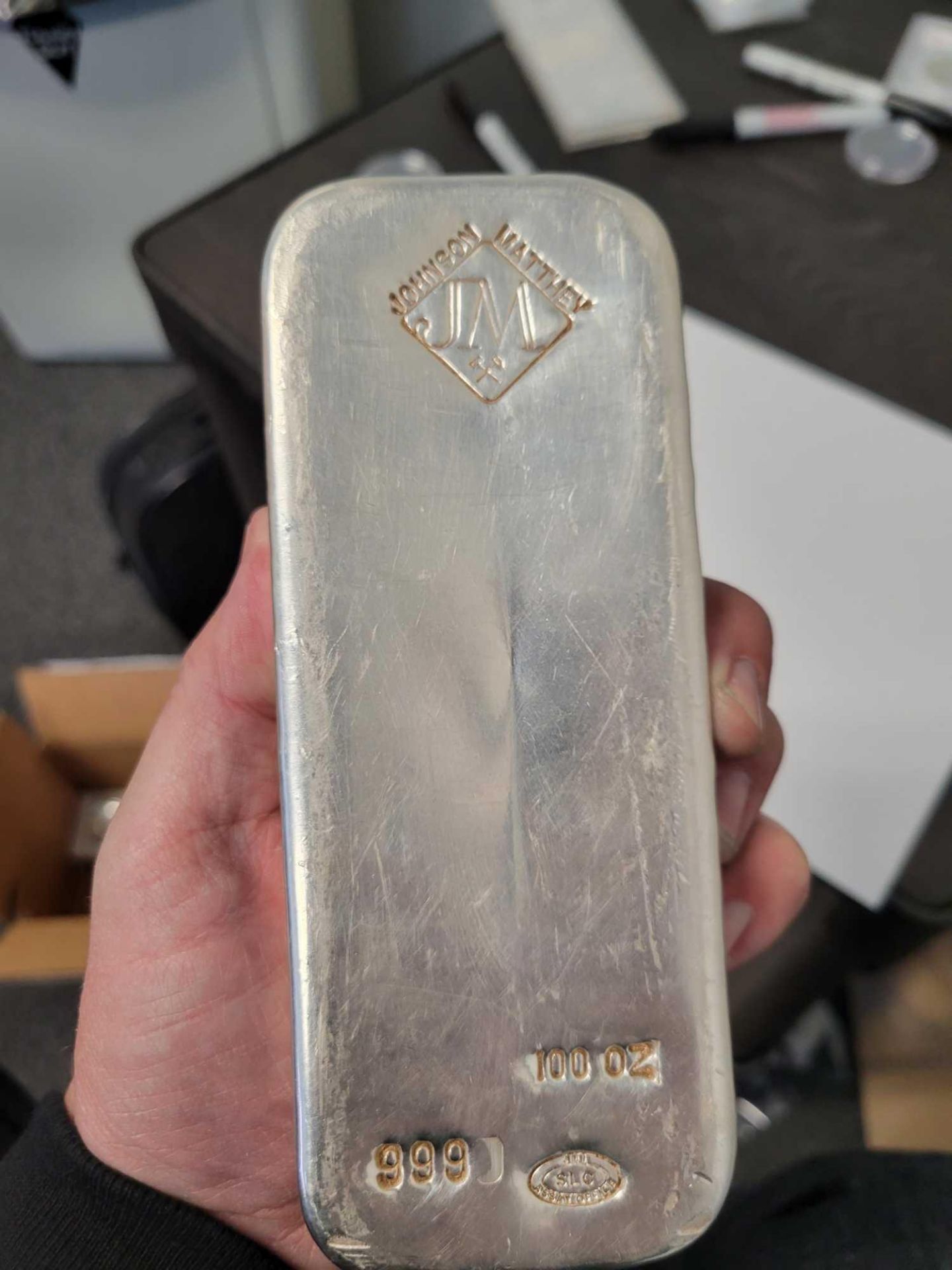 100 oz silver bar. minted in SLC - Image 5 of 6