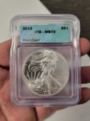 2012 Silver Eagle Graded MS70