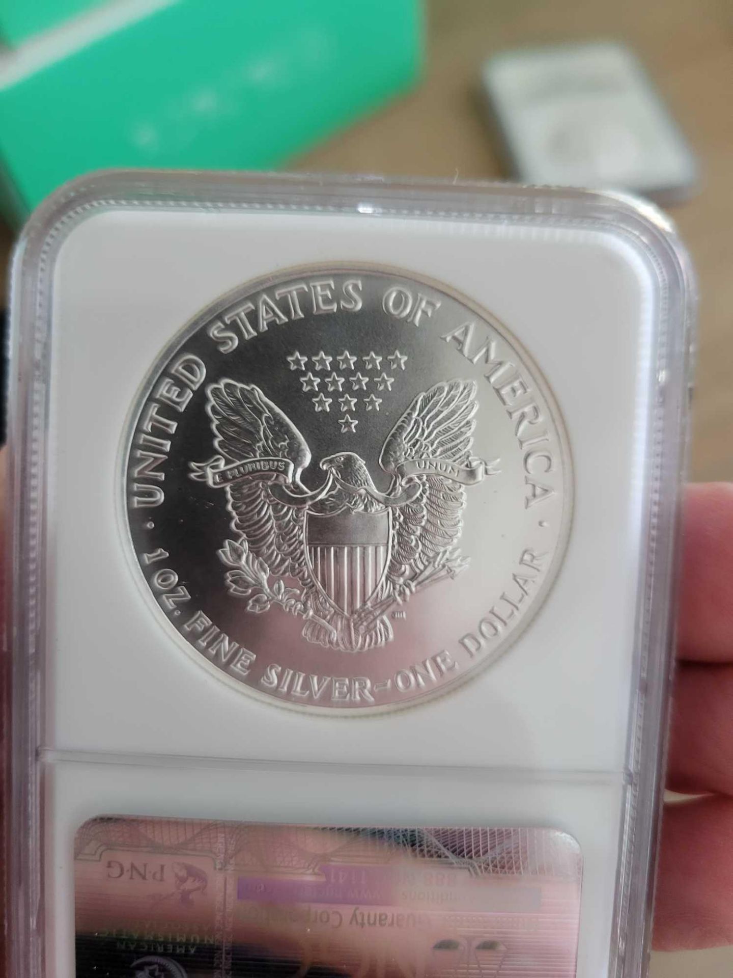 1991 Silver Eagle Graded - Image 2 of 2