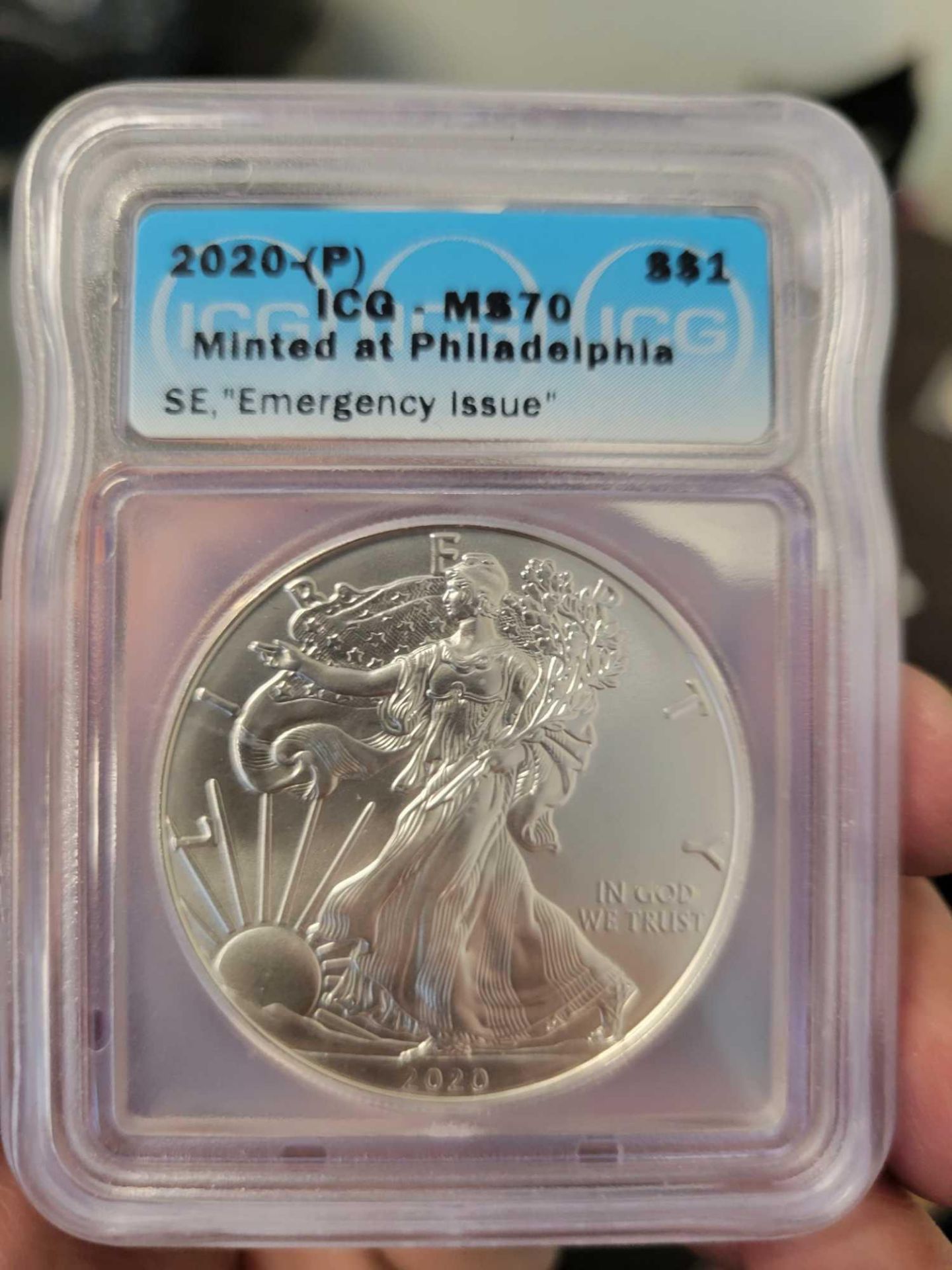 2020 Silver Eagle Graded MS70