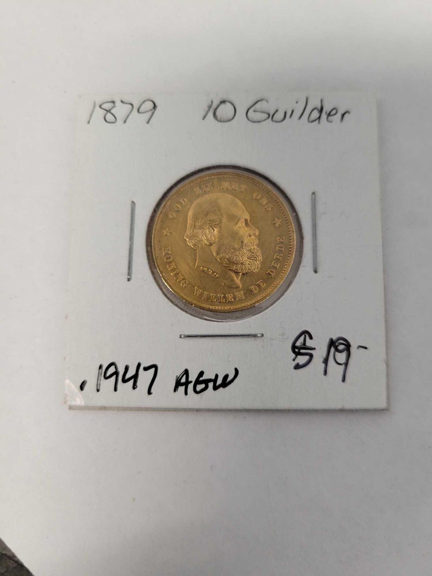 1879 Netherlands 10 gulden gold - Image 4 of 4