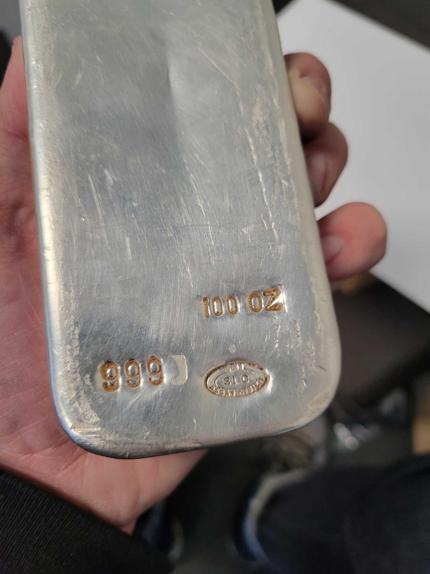 100 oz silver bar. minted in SLC - Image 6 of 6