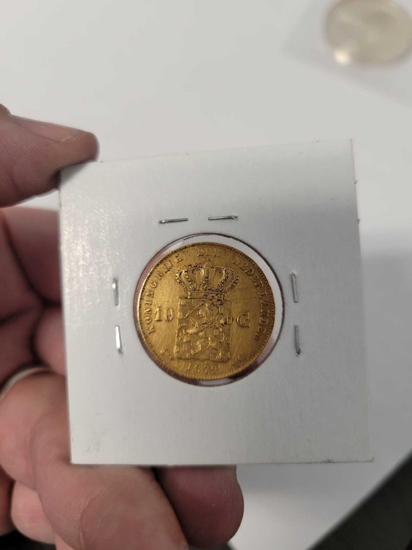 1879 Netherlands 10 gulden gold - Image 3 of 4