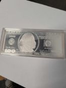 4 oz silver 100 dollar bill