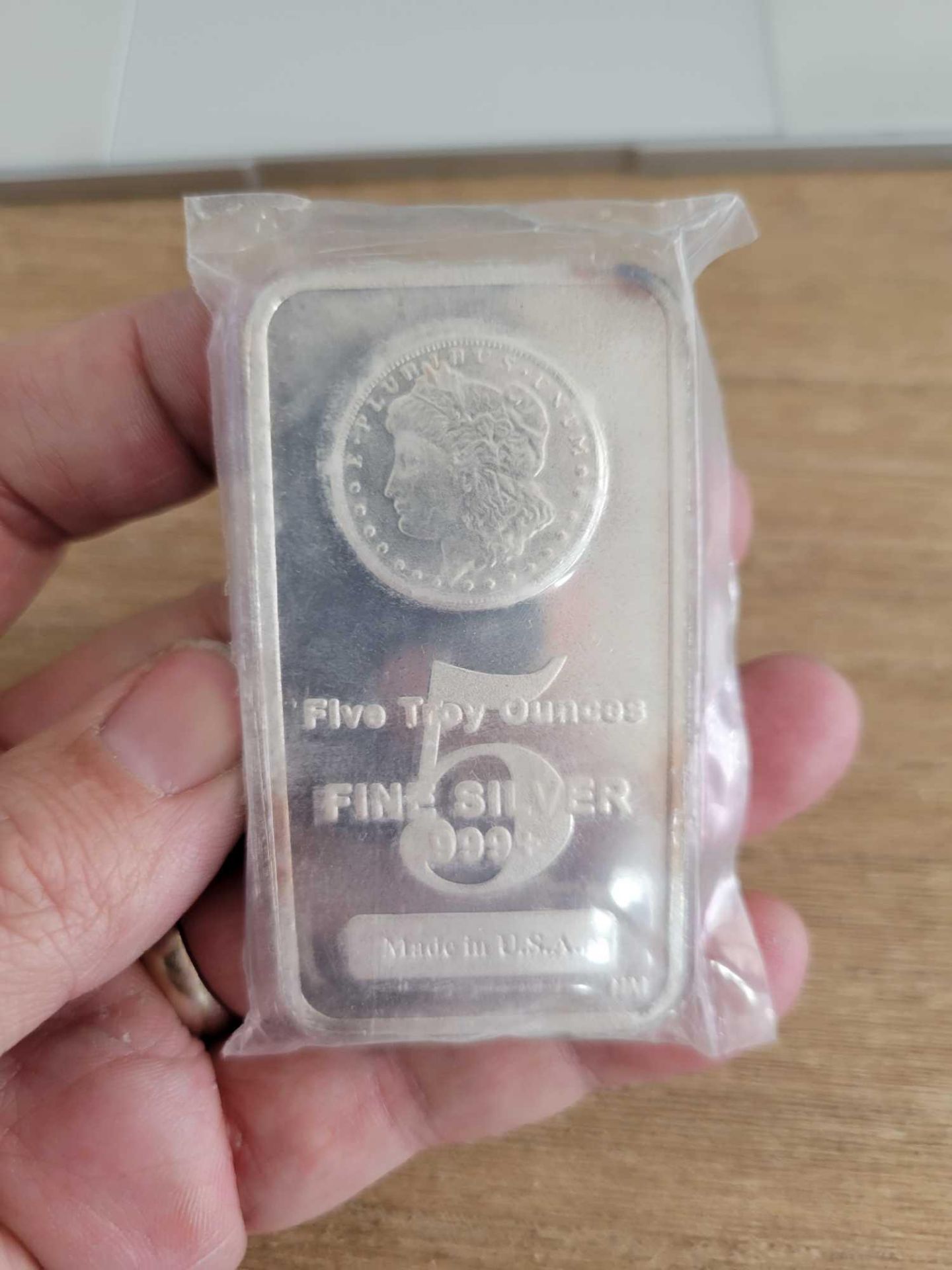 5 Oz Morgan Style Silver Bar