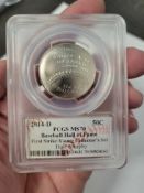 Dale Murphy signed baseball Silver Coin