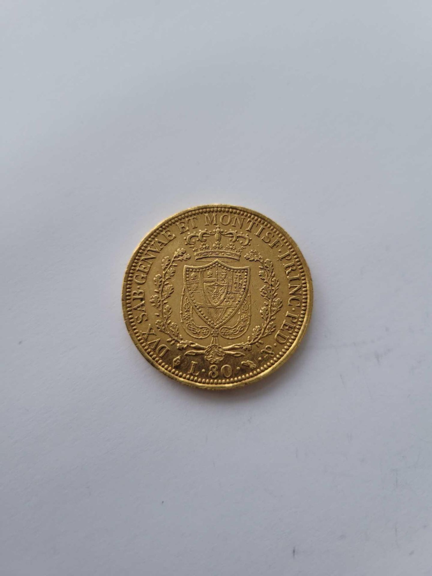 Gold 1826 80 Lire - Image 3 of 4