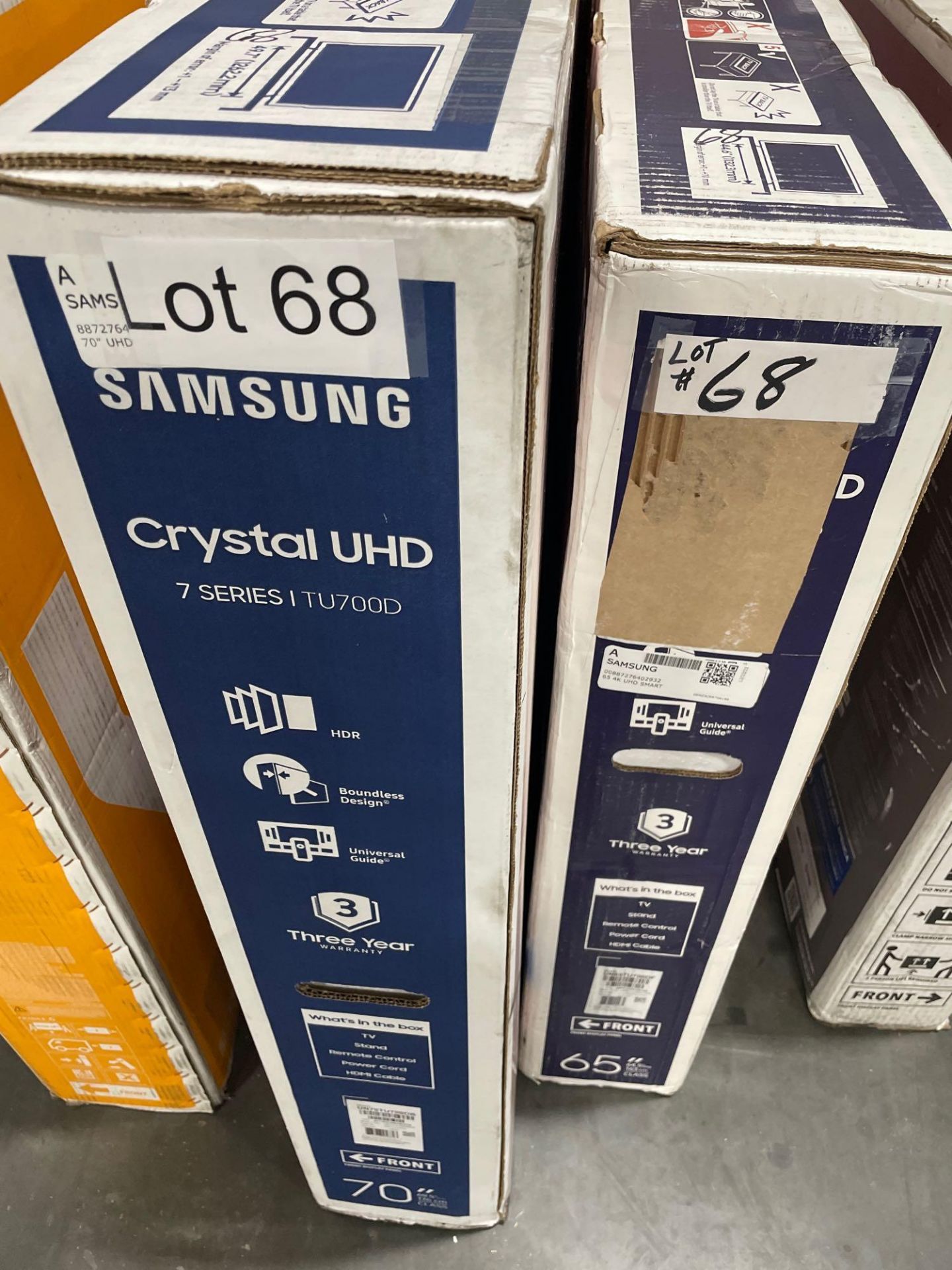 (2) Samsung Crystal UHD TVs