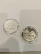 (2) 1 oz Swiss of America (minted in draper UT) Silver Coins
