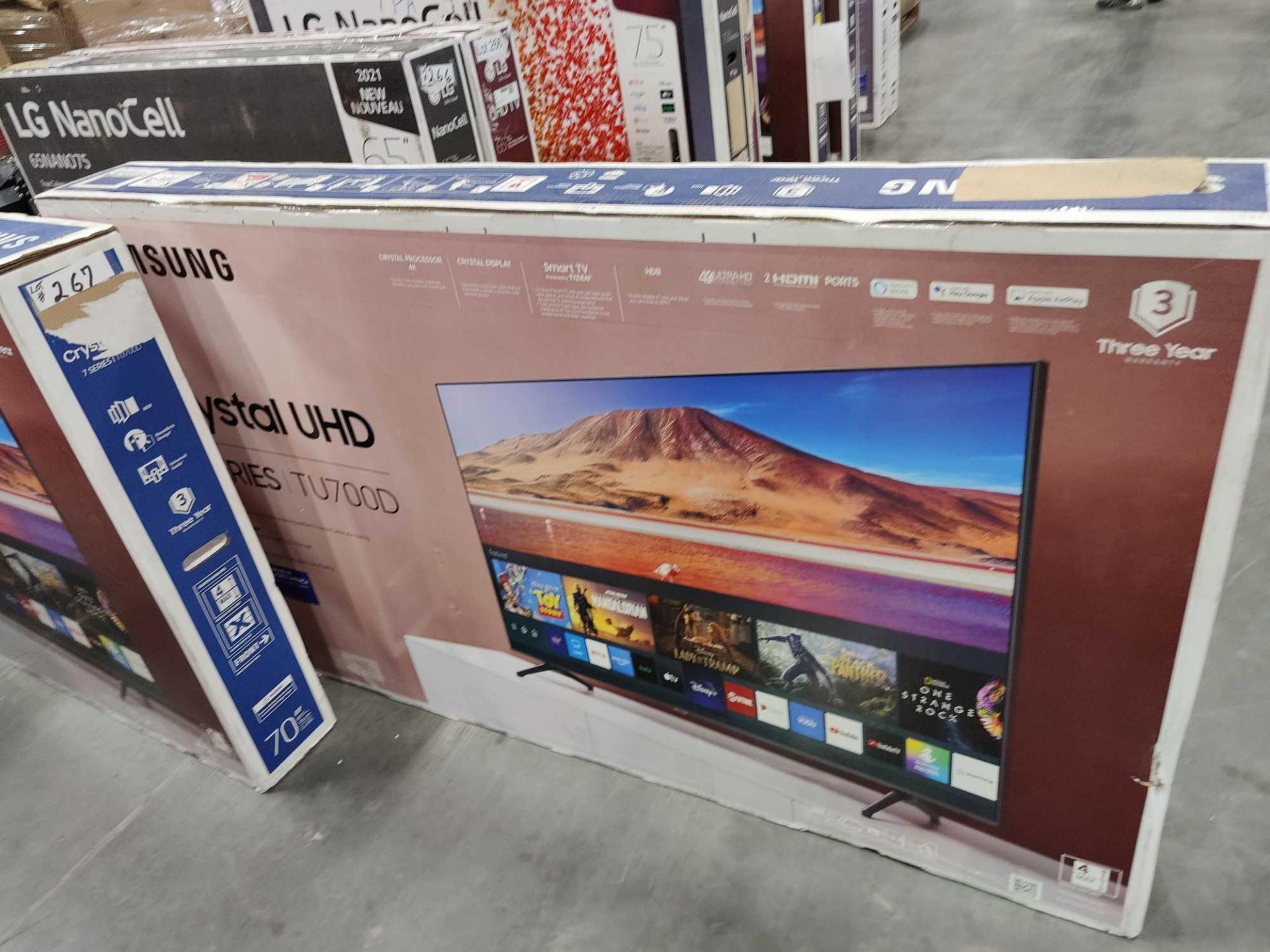 two Samsung 70-in TVs - Image 3 of 5