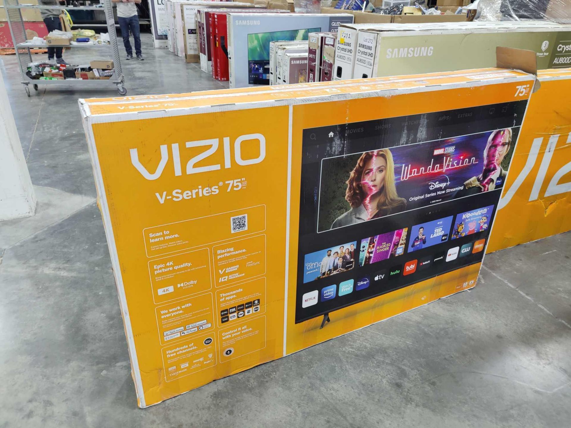 two Vizio TV 70 and 75 in - Image 2 of 5