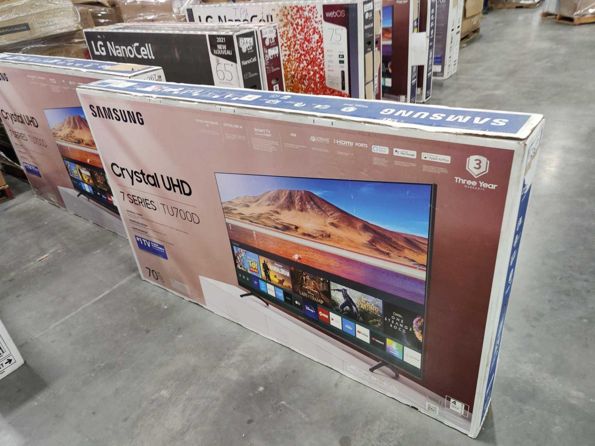 two Samsung 70-in TVs - Image 5 of 5